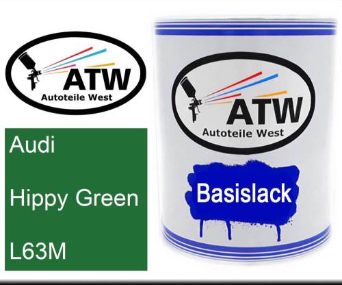 Audi, Hippy Green, L63M: 1L Lackdose, von ATW Autoteile West.